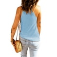 thumbnail image 3 of DYMADE Solid Color Beach Halter Top Women's Loose Slight Strech Slight Strech Vest, 3 of 3