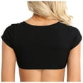 thumbnail image 5 of Sexy Short Sleeve Crop Top For Women Solid Scoop Neck Mini T Shirts Vest Tank, 5 of 7