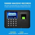 thumbnail image 3 of Biometric Fingerprint Password Device, Employee Attendance Machine, 4-Inch LCD Screen Time Clock Recorder, Fingerprint Scanner for Employee Check-In, 3 of 9
