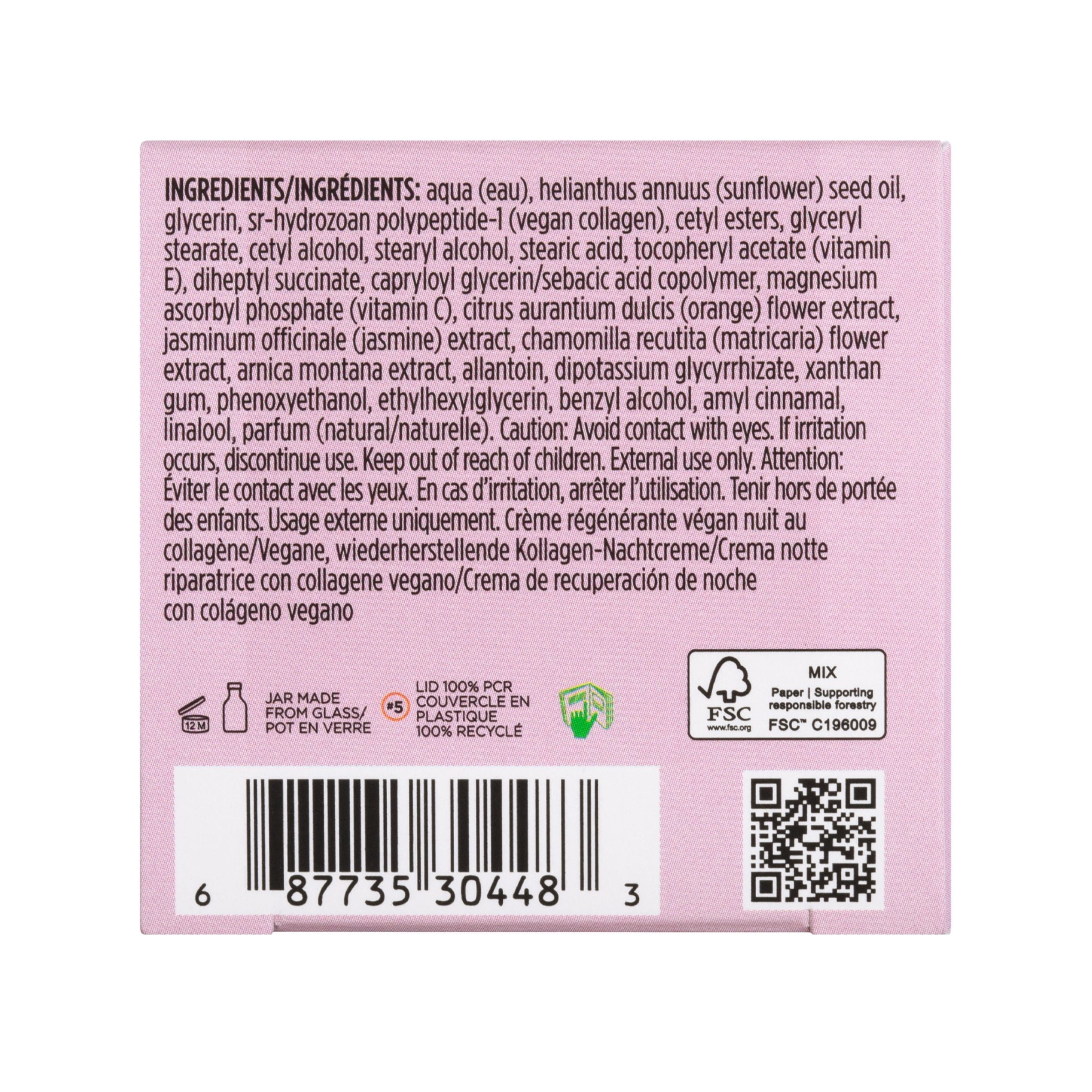 Pacifica - Crème de nuit réparatrice au collagène végétalien - 50 ml