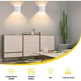 thumbnail image 4 of 2 piezas de luces de pared LED, lámpara de pared de arriba hacia abajo para interiores, luz de pared, aplique de pared moderno de 6 W, iluminación de aluminio para sala de estar, dormitorio, pasillo,, 4 of 5
