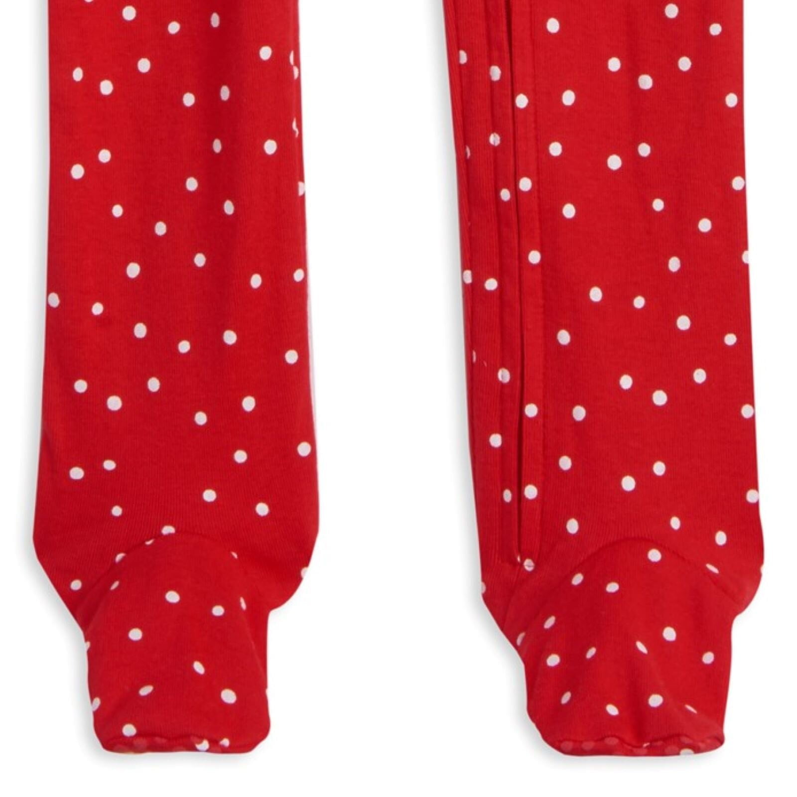 Disney Minnie Mouse Baby Girls' 2-Pack Footed Sleep N' Play Coveralls Minnie Grey Red