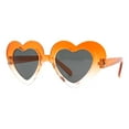 thumbnail image 2 of Toddlers & Little Girls Sunglasses Oversized Heart Ombré Orange Kids UV400, 2 of 4