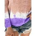 thumbnail image 4 of DYMADE Women Plus Size Digital Printed Long Sleeve Tie Dyed Top, 4 of 4