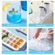 thumbnail image 4 of Bandeja de hielo cuadrada de silicona con cubierta antipolvo/fabricante de hielo para congelador (blanco azul) Ndcxsfigh Nuevos Originales, 4 of 9