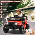 thumbnail image 4 of Costway 12V Kids Ride on Truck Car Battery Powered Electric Vehicle with Remote Control Red, 4 of 10