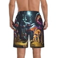 thumbnail image 3 of Kdxio Purple Glowing Mushroom Pattern Mens Casual Shorts - Drawstring Summer Beach Sports Shorts for Men, 3 of 5