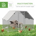 thumbnail image 4 of PawHut Metal Chicken Coop Run, Walk-In Chicken Coop Hen House Cage, 4 of 9