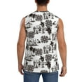 thumbnail image 4 of Lsque Beach Print Men's Cotton Blend Sleeveless Muscle Shirts (S-3XL)- Moisture Wicking, Odor Protection, UPF 30+,X-Large, 4 of 8