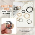 thumbnail image 4 of Uxcell Spring O Rings, Metal Round Clips Flat Trigger Keyrings for Keychains and Bags Black 1 Inch, 4 of 7