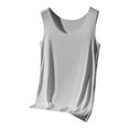 thumbnail image 4 of Yigetop Women Tank Top! Womens Tank Tops Sleeveless Neck Loose Fit Summer Clothes Basic Tank Tops for Women Grey L, 4 of 7