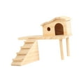 thumbnail image 3 of Almencla Hamster with Climbing Ladder Cabin Cage Accessory for Gerbils Mouse B, 3 of 8