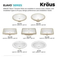 thumbnail image 2 of Kraus KCU-243 Elavo 23" Rectangular Vitreous China Undermount Bathroom Sink - White, 2 of 7