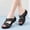 Black, variant on Women's Outdoor Sandals, Beach Shoes, Flip Flops, Elegant, Open Toe Comfortable Leisure Mules, Trendy Summer Slippers(Black, 9)