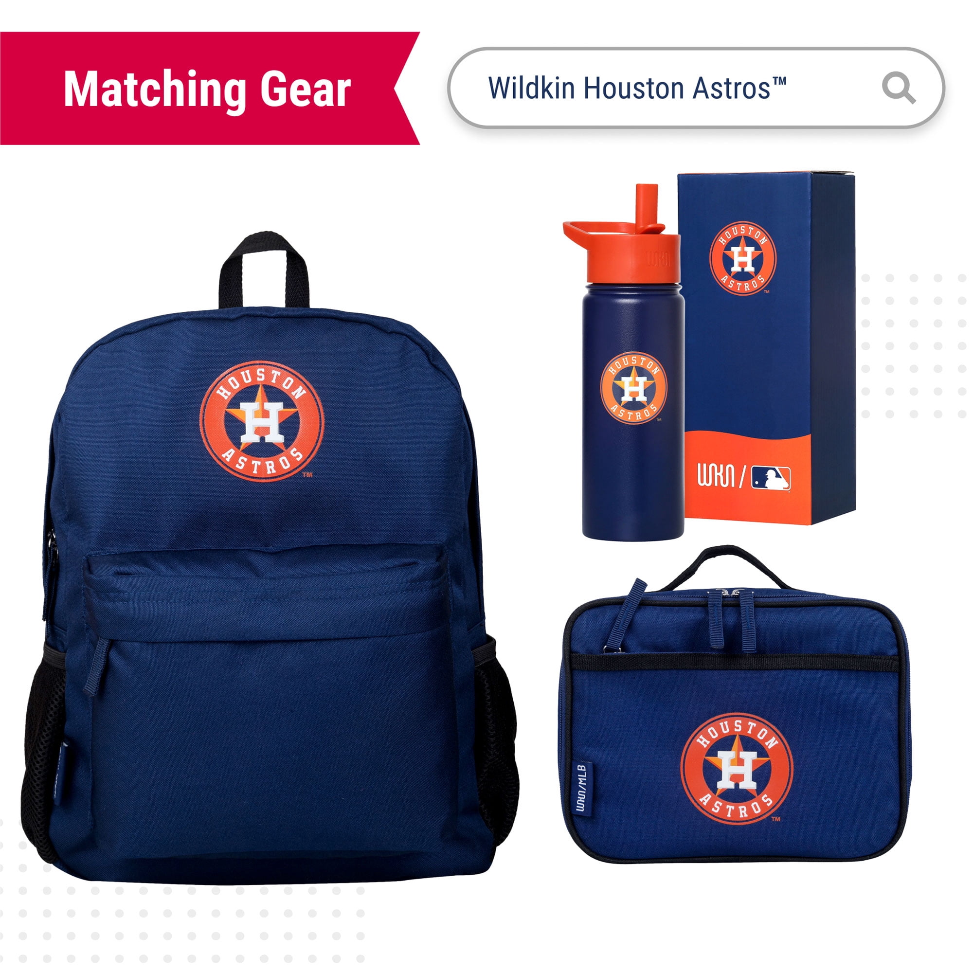 Houston Astros™ MLB 18 oz Insulated Steel Water Bottle with Flip-Up Straw Lid
