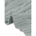 thumbnail image 5 of INSPIRE CHIC Women's Fall Winter Wrap V Neck Long Sleeve Ribbed Knit Crop Sweater Tops L Grey, 5 of 6