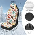 thumbnail image 7 of Uorisanigo Car Seat Covers Set of 2, Auto Accessories Decor, Universal Soft Blanket Cloth Cute Dog Paw Seat Cover Front Set Fit for Most Automotive Truck SUV, 7 of 7