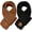 Khaki+Black, variant on 2 Pack Warm Kids Winter Knit Scarves Child Warm Scarf Neck Warmer for Toddlers Boys Girls