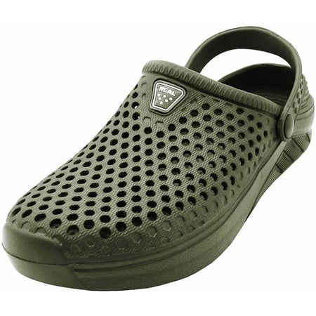 

Shoes8teen Mens Athletic Sports Clogs Slip-On with Adjustable Back Strap 0007M Green 10