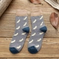 thumbnail image 2 of JeashCHAT Winter Women Coral Fleece Socks Middle Tube Retro Stocking, 2 of 3