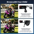 thumbnail image 5 of Track Seven 24V Ride on Motorcycle, Licensed Aprilia RSV4 Electric Motorcycle with Training Wheels, LED Lights, Music, Large Seat, Max 5 Mph, 24V Ride on Toy Car for Boys Girls Aged 3+, Pink, 5 of 10