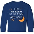 thumbnail image 3 of Inktastic I Love My Pappy To The Moon and Back Long Sleeve Youth T-Shirt, 3 of 5