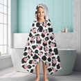 thumbnail image 6 of White Cow Black Spot Pattern Hooded Bath Towel，60"x35" for Ages 3 To 12 Kids, Quick Dry Lightweight Soft Microfiber Hood Beach Towel Cover Up for Kids, 6 of 7