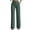 Green, variant on Women's Solid High Waist Hanging Straight Tube Temperament Wide Leg Suit Pants With Pockets