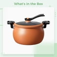 thumbnail image 5 of Micro Pressure Cooker for Home Use, Maifan Stone Non-Stick Coating, Large Capacity Pressure Cooker with Glass Lid, Multifunctional Pressure Cooker for Stewing, Braising, and Soup, 5 of 6