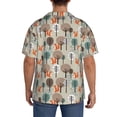 thumbnail image 5 of Xecao offers the Squirrels and Trees for Men's Casual Short-sleeved Shirt, a button-up collared shirt with a pocket, perfect for beach vacations and yacht travel in the X-Large size., 5 of 7