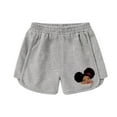 thumbnail image 3 of HAOTAGS Girls Shorts for Kids,Elastic Waist Solid Color Outerwear Kids Casual Shorts Gray 6 T, 3 of 7
