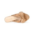 thumbnail image 4 of BLISSFUL STEP Valentine's Women's Shoes Bow Chunky Heel Slip on Slide Sandals Rose Gold 7, 4 of 7