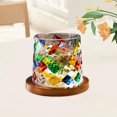 thumbnail image 4 of Copas de Vino de Cristal Pintadas a Mano, Vaso de Fondo Grueso Posavasos de Madera, Vaso de para Ron A BLESIY Copa de cóctel, 4 of 8
