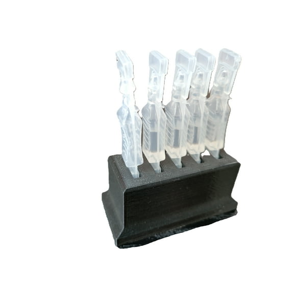 Eye Drop Vials Holder  Storage for Single-use Disposable Eye Drops, Holds 5 Single-Use Disposable vials per Holder - Znet3D