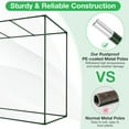 thumbnail image 5 of Spaco Outdoor Portable Walk-in Greenhouse with PE Cover Heavy-Duty Metal Frame Roll-up Zipper Door, Greenhouse for Indoor Backyard Outside, 5 of 8