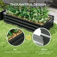 thumbnail image 7 of Galvanized Raised Garden Bed, 4' x 2' x 1' Metal Planter Box, for Growing Vegetables, Flowers, Herbs, Succulents, Gray, 7 of 7