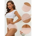 thumbnail image 3 of Unique Bargains Women's Tummy Control Lace Trim Ribbed Soft Underwear XL Beige Pink, 3 of 6