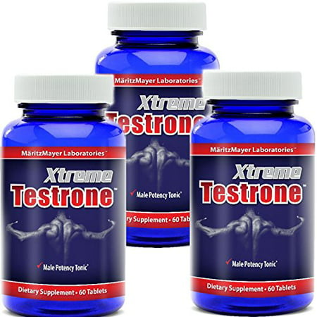 Xtreme Testrone Male Enhancement testostérone Booster Potence Horny Goat Weed 3 Bouteilles