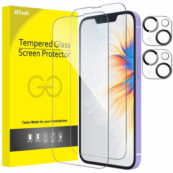 JETech Tempered Glass Screen Film Protector for Apple iPhone 14 Plus, 2 Count