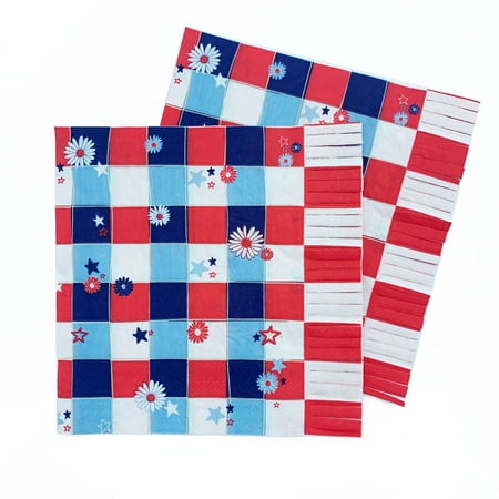 Packed Party Check Out the Fun Patriotic Fringe Napkins 20 Ct.
