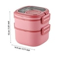 thumbnail image 3 of Metal Food Storage Containers Flour Canisters with Airtight Lids Rice Container Storage 25lbs Storage Bowls with Lids Can Good Organizer for Pantry Stainless Steel Lunch Container Stackable Lunch, 3 of 4