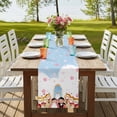 thumbnail image 4 of Table Runners 108 Inches Long Dress Scarves, Japanese Wedding Farmhouse Coffee/Dining/Kitchen Table Runner for Living Room, Cute Owls Cherry Blossoms Blue 13x108 Inch, 4 of 9