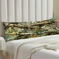 thumbnail image 2 of Autumn Forest Body Pillow Cover Hunting Tree Branches and Brown Leaves Camouflage Camo Pattern Long Pillow Case Protector with Zipper Decorative Large Pillowcases for Couch,Bedroom,Home Gifts 20"x54", 2 of 6