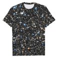 thumbnail image 3 of Wuxian Women Sequins Tshirt Glitter Sparkle Loose Fit Short Sleeve Round Neck Stylish Casual Carnival Party Night Clubwear T Shirt Top Basic Fashion Dressy Clothes,Grey,XXL, 3 of 5