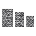 thumbnail image 3 of Better Trends 3-Piece Bathroom Rug Set 100% Cotton Soft & Water Absorbent, Non-Slip, Machine Washable Bath Mats – For Bathroom, Sink, Tub, Shower – Size 17x24, 21x34, 24x40 Savio Collection – Gray, 3 of 7