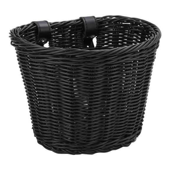 BallsFHK Bike Basket For Front Handlebar Kid Adult Bicycle Handlebar Wicker Basket Bike Decoration Waterproof With Leather Straps Accessories Basket