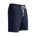 thumbnail image 7 of TKKCS Mens Waffle Knit Casual Shorts- Breathable Loose Fit Elastic Wasit Drawstring Split Hem Summer Daily Wear Lounge Shorts Navy Size L, 7 of 7