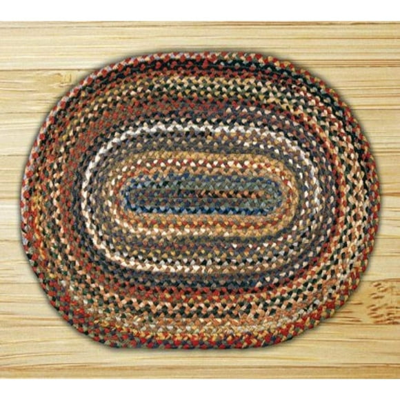 Earth Rugs Oval Braided Rugs, 20" x 30", Random/Natural