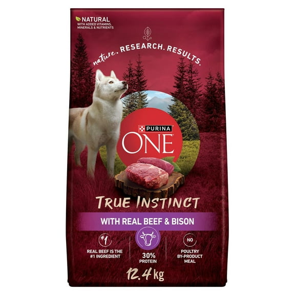 Purina ONE Véritable Instinct Boeuf et Bison, Nourriture Sèche pour Chiens