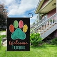 thumbnail image 4 of Welcome Dog Paws Garden Flag 12.5x18 Double Sided, Small Burlap Dog Garden Yard Flags Welcome Friends for House Outside Outdoor Holiday Decor (ONLY FLAG), 4 of 6
